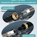 Jet Nozzle Power Washer Wand Hose Nozzle, Hydro Jet High Pressure Washer Tools with 3 Different Nozzles, 3-In-1 Power Wand with Hose Quick Connectors for Car Pet Window Washing, Black