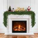 6FT Christmas Garland Set of 2  Lifelike Norfolk Pine Garland for Holiday Decor, Perfect for Mantels, Staircases, Doorways, Indoor/Outdoor Decorations