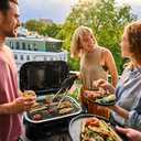 Weber Lumin Portable Electric Grill, Black – High‑Heat Outdoor BBQ Reaching 600°F for Searing, Smoking, Steaming & Warming – Ideal for Samll Spaces & Travel
