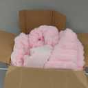 Smoofy Fluffy Queen Comforter Set 3 Pieces - Pink Fleece Fluffy Comforter Set, Luxury Fuzzy Queen Bedding Set, Soft Warm Bed Set All Season, Heavy Faux Fur Comforter with 2 Pillow Cases