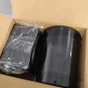 3 Pack Laundry Powder Container & Dryer Sheet Holder, Plastic Laundry Room Organization and Storage Jars with Lids, Labels & Scoops for Powder, Detergent, Scent Booster (Black)