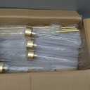 5 Arm Candelabra with Acrylic Lampshade Set of 4 Gold Candelabra for Wedding Table Birthday Party Home Decoration 39.4'' Candle Holder Fit LED Taper Candles