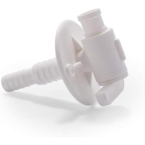 Camco RV Water Tank Drain Valve | Features a Durable Plastic Construction, Comes with a Flange, and is Used with 3/4-Inch or 1/2-Inch Vinyl Tubing (22223) (One Size)