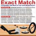 NED4600YQ1 NED4700YQ1 Dryer Roller Repair Kit, Fit for Ama-na Models NED4600YQ2 NED4655EW1 NED4600YQ0 NED4655EW0 NED4500TQ0 NED4800VQ0 with 341241 Dryer Belt, 349241t Drum Roller, 691366 Idler Pulley