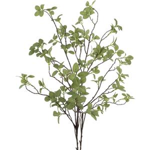 2 pcs Artificial Greenery Stems, 41.3 Tall Fake Plants Branches Faux Greenery Ficus Twig Leaf for Home Garden Shop Office Desk Decoration