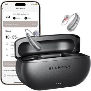ELEHEAR-Beyond Pro Bluetooth Hearing Aids for Seniors, 30% Clearer Speech
OTC Hearing Aids, Premium Sound Algorithm with VocClear 2.0, Bluetooth 5.3 & Smart App, Fast Charge, Real-Time AI Translation