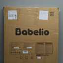 BABELIO Baby Gate for Doorways and Stairs, 26-31" Pet Gate with Wide Walk Thru Door and Lock Indicator, No Drill Pressure Mounted Safety Gate with Double Lock and Self-Closing, Black