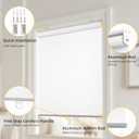 ChrisDowa Cordless Free-Stop 100% Blackout Blinds for Windows, Roller Windows Shades with Thermal Insulated, UV Protection Fabric for Living Room, Office and Home. Easy to Install.White,20" W X 72" H