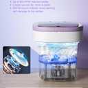 16L Portable Washing Machine, Large Capacity Compact Laundry Machine of Underwear, Baby Clothes, Socks, 3 Cleaning Modes Suitable for Small Clothes, Foldable Design for Hotel, Home,Apartment,Campain