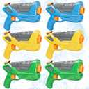 ZEBNYYA 6 Pack Water Gun for Kids, Squirt Gun with Trigger, Long Range Water Pistol Gun, Super Water Blaster Soaker Squirters Toys for Summer Outdoor Pool Beach Yard Party Play