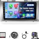 Car Radio for Toyota Camry 2006 2007 2008 2009 2010 2011, 9 inch IPS Touch Screen Car Stereo Wireless CarPlay Android Auto, 2+32GB Camry Radio with GPS WiFi HiFi SWC Backup Camera(J.B.L)