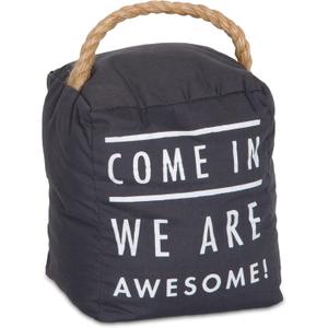 Pavilion Gift Company 72197 Come in Door Stopper, 5 x 6 , Black