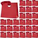 Feifeiya 30 Pcs Small Paper Gift Bags with Ribbon Handles 7.87 x 3.54 x 7.09 Valentine's Day Reusable Goodie Candy for Birthday Bridal Baby Shower Party Favors Wrap(Red)