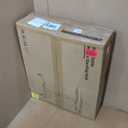 JYLH JOYSEEKER 28" Mobile Standing Desk, Height Adjustable Rolling Laptop Cart with 60 Tiltable Top & Storage Shelf, Stand up Desk on Wheels, Portable Workstation for Home Office, White