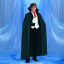 Full Length Fabric Cape (Black, M)