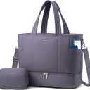 LOVEVOOK Travel Duffle Bag, Puffer Weekender Bags for Women with Shoe Compartment, Carry On Overnight Hospital Bag, Gym Tote (42L-Large, Light Purple)