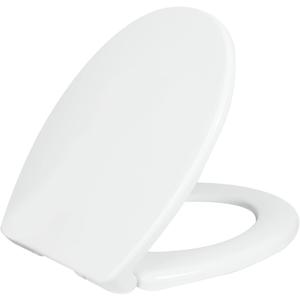 LUXE TS1008R Round Comfort Fit Toilet Seat with Slow Close, Quick Release Hinges, and Non-Slip Bumpers (White)