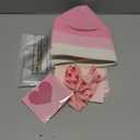 Colingmill Valentine Day Small Woven Basket, Empty Gift Basket with Gift Bag Bow and Greeting Card,Tissue Paper and Love Alphabet Patch Baby Baskets for Nursery, 12 x 8 x 5 (Pink,White)