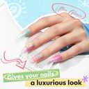 modelones Nail Polish Set, 6 Colors Jelly Nail Polish Kit Sheer Nude Pastel Pink Yellow Lavender Purple Baby Blue Mint Green Glitter Fingernail Polish 2025 Gifts for Women Salon DIY