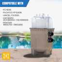 FG-1003 DE Grid Filter Compatible with DE3620(DEX3600DA), FNS Plus 36,59001700, 59001800, FS-2003, PFS1836, FC-9530, PG-1903, 36 Sq.Ft DE Grid Swimming Pool Filter Cartridge, 7 Full + 1 Partial
