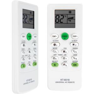 Universal AC Remote Control - 6000 in 1 LCD A/C Conditioning Controller for Multiple Brands Including Mitsubishi, Toshiba, Hitachi, Fujitsu, Daewoo, LG, Samsung, Electrolux, Sanyo, and AUX