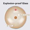 WANGYUANJI Round Tempered Glass Lid - Versatile Glass Lid for 12.59 Inch Skillets, Pans, and Dutch Ovens - 12.59 Inch