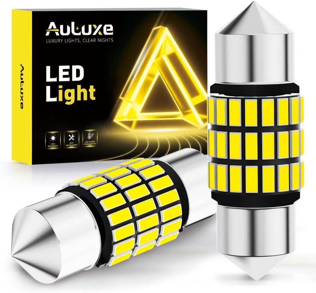 DE3175 DE3021 LED Bulbs  Dome, Map, Interior Door, Trunk, Glove Box, Vanity Mirror Lights  4-SMD, 500% Brighter, 6500K White, Non-Polarity  2 Pack