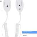 UKCOCO 4 Pcs Magnetic Remote Control Holder with Cord, Retractable Remote Control Tether with Spring Ropes, Wall-Mount with Adhesive, Anti-Loss