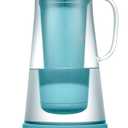 LifeStraw Home Water Filter Pitcher, 7-Cup, Glass with Silicone Base, Juniper, for Everyday Protection Against Bacteria, Parasites, Microplastics, Lead, Mercury, PFAS and a Variety of Chemicals