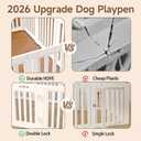 EVERFRONT Dog Playpen with Door - Dog Pen Indoor - Easy Assemble Dog Play Pen - Puppy Playpen, Cat Playpen, Small Animal Playpen, Dog Play Pen Indoors (White, 30", 10 Panels)