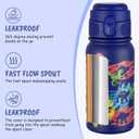 GOPPUS 12oz Kids Water Bottle BPA-Free, Leak-Proof, Insulated Stainless Steel Sweat-Proof, Reusable for School, Sports, and Outdoor Activities