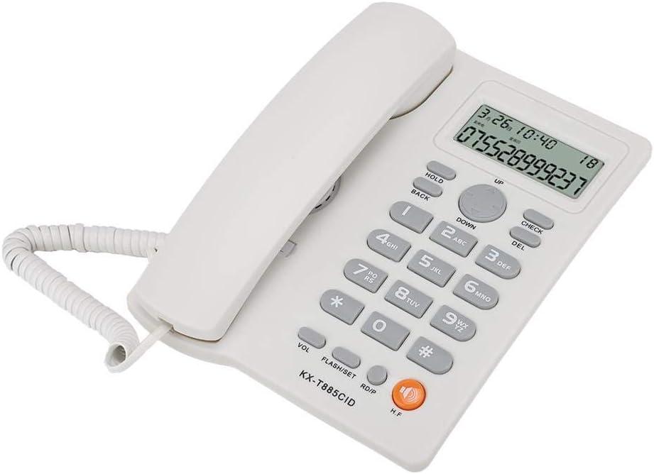 Wendry Corded Telephone with Caller ID, Hands-Free Speakerphone for Home & Office, Wired Desk Phone with Mute Function, Compatible with Landline Service(White)