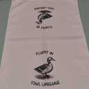 Funny Duck Kitchen Towels - Humorous Country Girl Dish Towels, Retro Duck Bathroom Decor, Rustic Decorative Absorbent Dishcloths Hand Towels for Farmhouse Decor 16x24 Inches