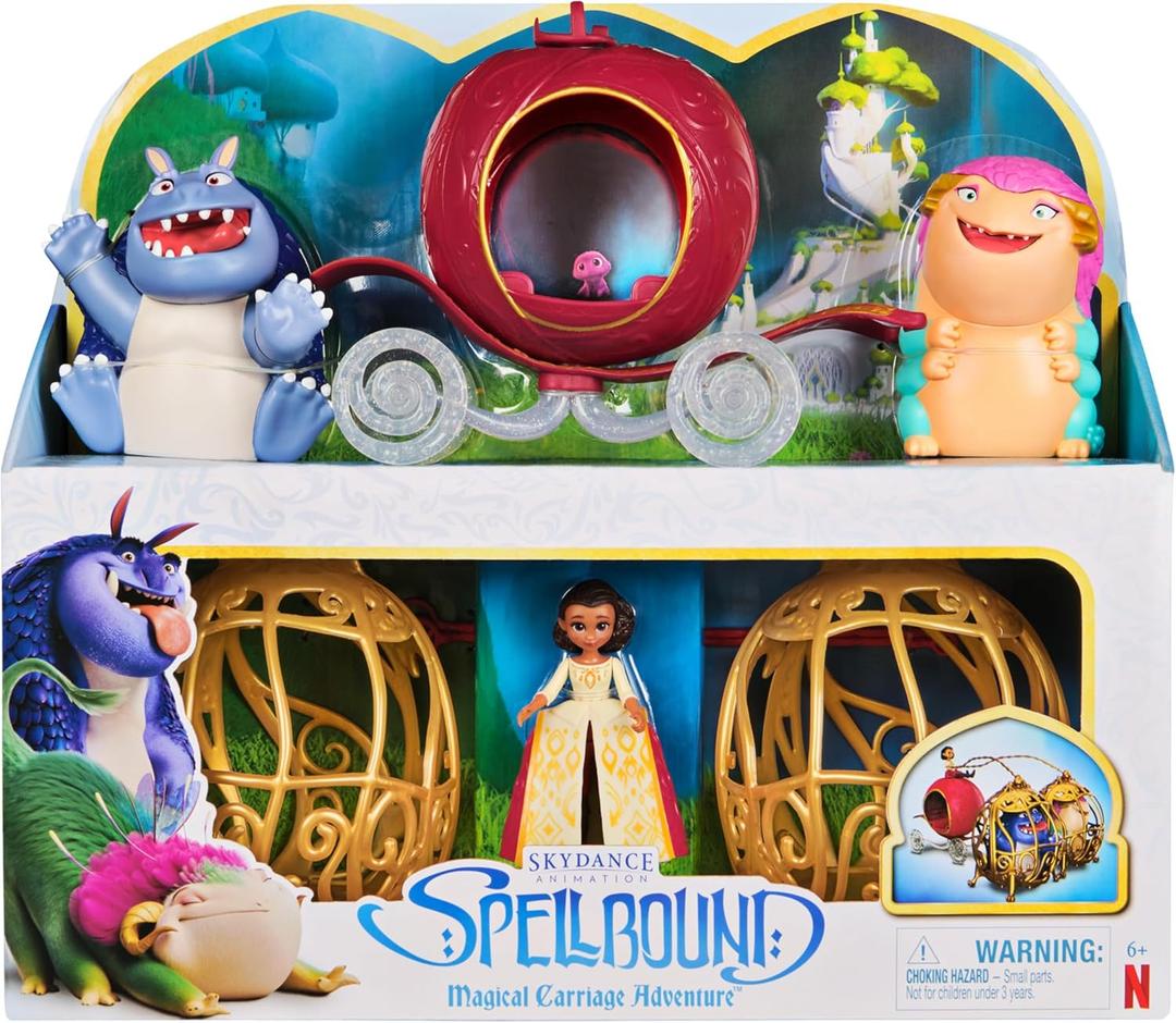 Spellbound, Magical Carriage Adventure Set with 3 Collectible Action Figures, from The Netflix Movie, Kids Toys for Girls & Boys Ages 6 and up (1)