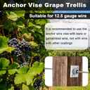 10 Pcs Anchor Wire Vise with Screws Grape Trellis Anchor Vise for Tightening 12-13 Gauge Wire to Build Trellises, Vineyards, Fences and Arbors