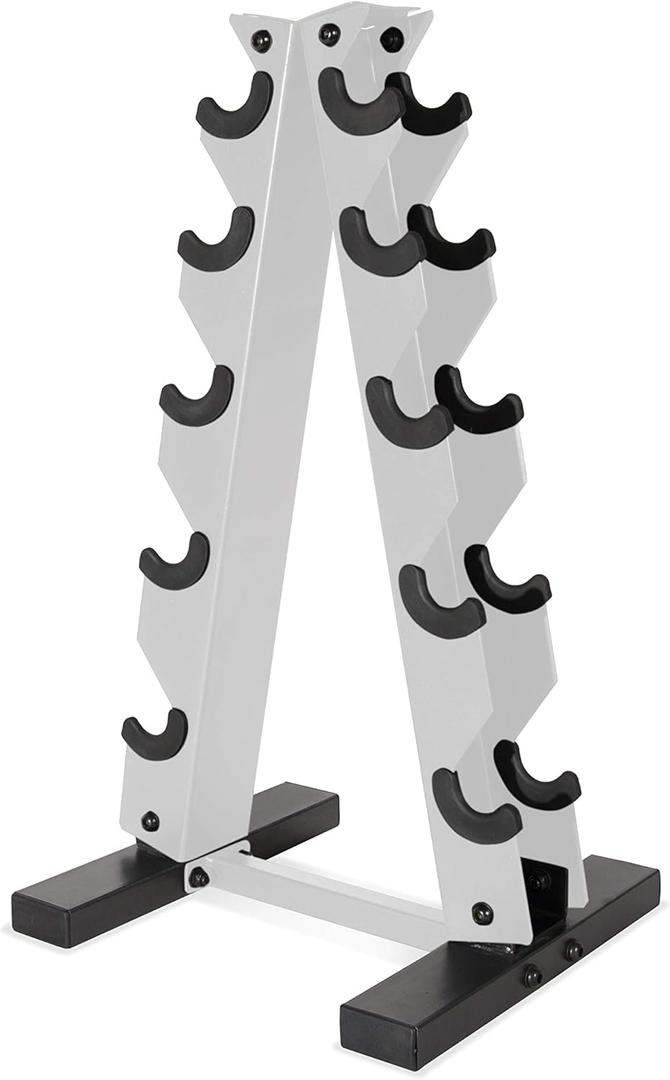 Cap Barbell A-Frame Dumbbell Weight Rack | Color Series (White)