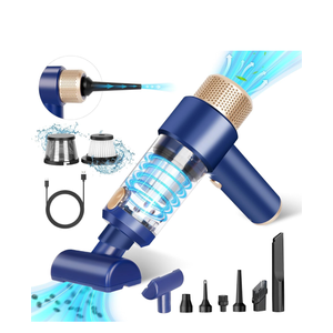 Sweetone Car Vacuum Portable Cordless, 15000 Pa Vacuum Cleaner and Air Duster, Handheld Car Vacuum Cleaner with Led Light and Multi-Nozzles Mini Vacuum Cleaner for Car Pet Home Office