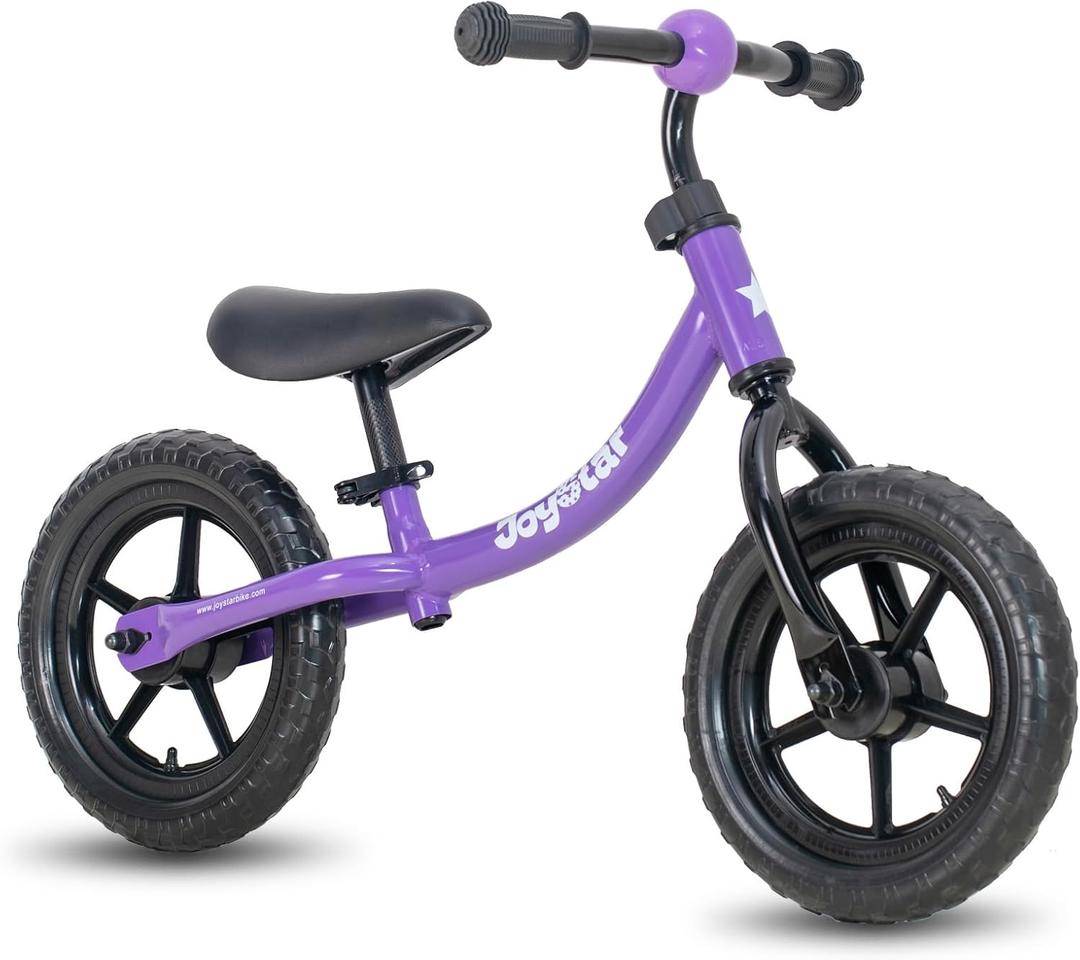 JOYSTAR Toddler Balance Bike 2 Year Old, Age 18 Months to 5 Years Old, No Pedal Bike with Adjustable Handlebar and Seat, Gift for 2-4 Boys Girls, 12 Inch Wheels