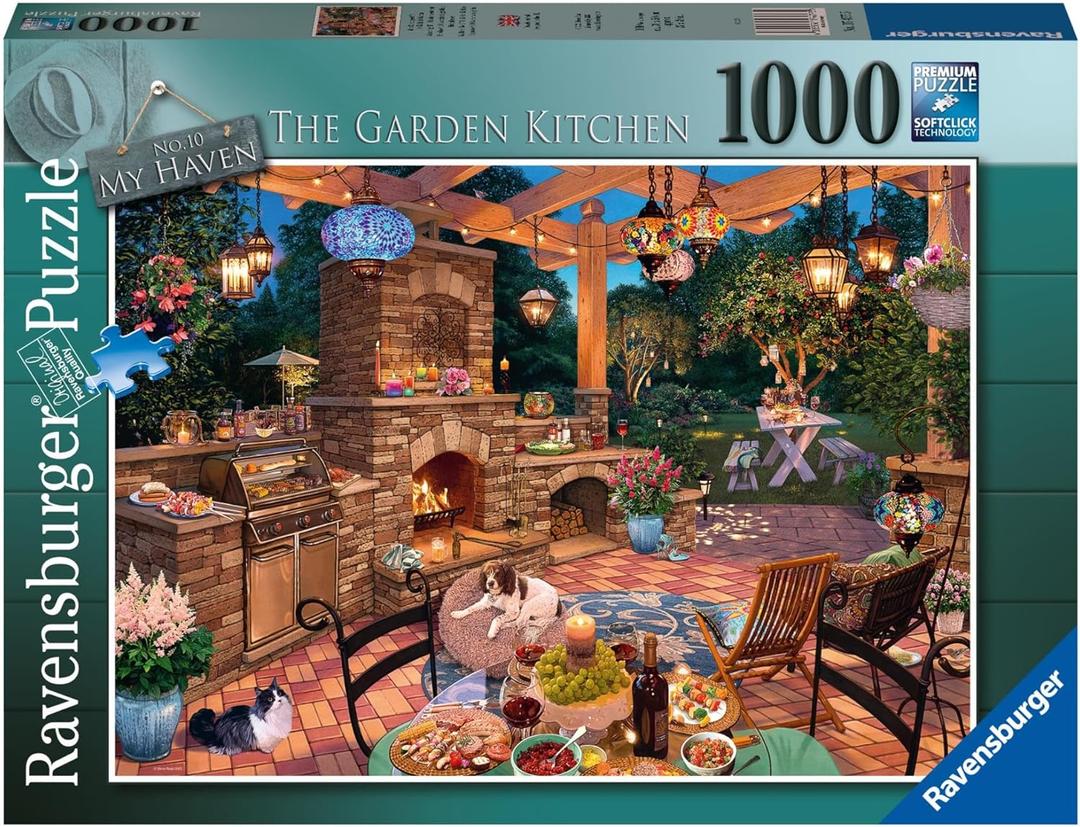 Ravensburger My Haven No.10 The Garden Kitchen 1000 Piece Jigsaw Puzzles for Adults and Kids Age 12 Years Up