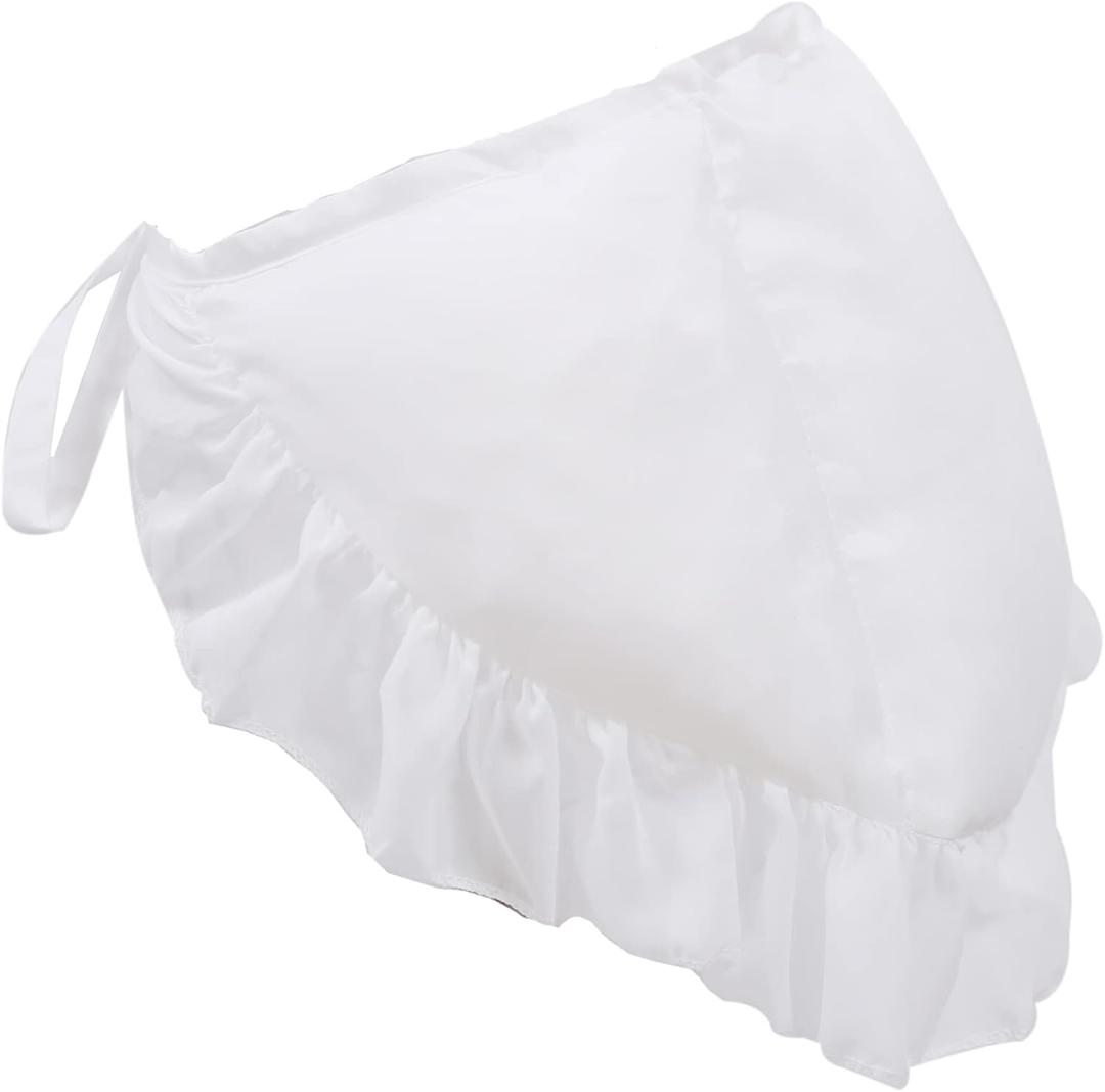MYAYD Bustle Crinoline Bum Roll Petticoat Victorian Renaissance Pannier Ball Dress Gown Cosplay accessory (Small, White)