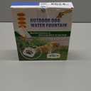 Outdoor Dog Water Fountain Step On - Upgrade Large Dog Sprinkler Drinking Water Dispenser Dog Paw Waterer Activated with Stainless Steel Braided Hose