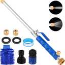 Jet Nozzle for Garden Hose 2-in-1 Jet Nozzle High Pressure Hose Nozzle with 2 Different Nozzles and Hose Quick Connectors for Car Pet Garden Cleaning (Blue)