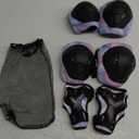 Gradient Color Kids Protective Gear Set Knee Pads for Ki 2-14 Years, W/ Adjustable Strap Kids/Youth Knee Pads Elbow Pads Wrist Guards Set for Inline Roller Skates, Cycling, BMX Bike, Skateboard, Scooter (Medium(6+Years))