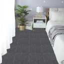 AKOLAFE 30 Pack Peel and Stick Carpet Tiles 12x12 Self Adhesive Carpets Squares for Basement Carpets for Concrete Floor Non Skid Carpet Tiles Clearance on Indoor Outdoor Carpet Squares Commercial Grey