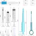 Cat Pill Shooter, Pet Pill Dispenser, Pet Syringe & Dropper wirh Replacement Nipples, Suitable for Kittens, Puppies and Wild Animals