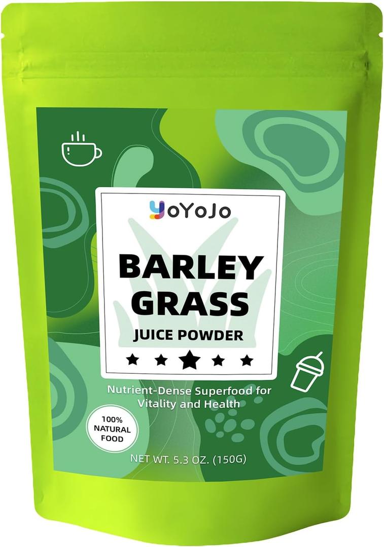 Barley Grass Juice Powder | Rich in Vitamins, Minerals, Fibers & Antioxidants | Raw, Clean & Alkalizing Superfood for Energy, Immune Health, and Digestion - 5.3 OZ