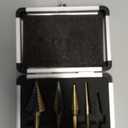 Step Drill Bits, 5PCS HSS Titanium Step Drill Bit Set, 50 Sizes High Speed Steel Step Bits for Metal with Aluminum Case