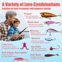 Fishing Advent Calendar 2025 Adult, 24 Days Christmas Countdown Fishing Lures Bait Set with Poppers, Minnows, Crankbaits, Birthday for Men Anglers Fishermen Fathers