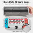 CloudValley Large Storage Carrying Case for Nintendo Switch 2, Portable Hard Shell Carrying EVA Travel Game Bag with 10 Game Cartridges for Console, Joy-Con, Games, Accessories, Gray