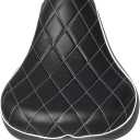 Motorcycle Driver Rider Solo Seat Cushion For Harley Sportster XL883C 883 1200 Custom 72 48 1983-2003, Black Diamond